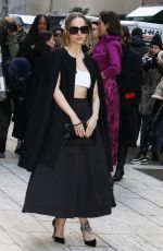 DOVE CAMERON Arrives at Carolina Herrera Fashion Show in New York 02/10/2025