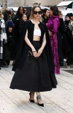 DOVE CAMERON Arrives at Carolina Herrera Fashion Show in New York 02/10/2025