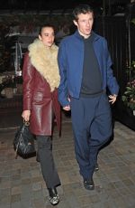 DUA LIPA and Callum Turner Arrives at Chiltern Firehouse in London 02/12/2025