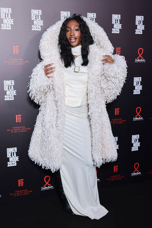 EBONY CHAM at 22nd Fashion Dinner to Benefit Sidaction in Paris 01/22/2025