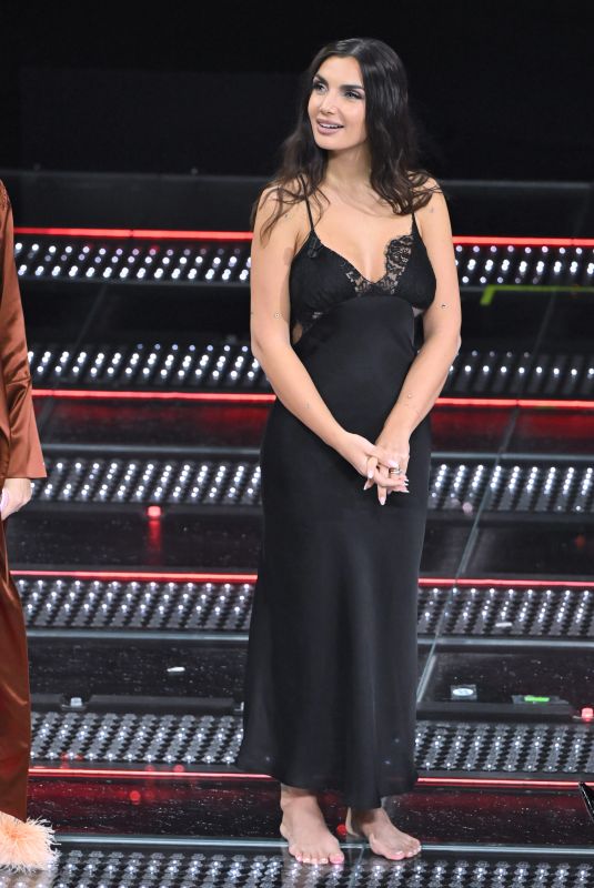 ELETTRA LAMBORGHINI Co-hosts of Third Evening at 75th Italian Song Festival in Sanremo 02/13/2025