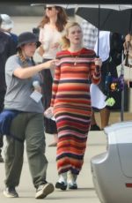 ELLE FANNING on the Set of Apple TV+ Series Margot