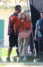 ELLE FANNING on the Set of Margo