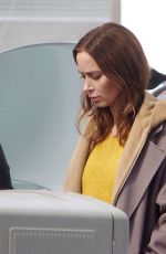 EMILY BLUNT Filming an Untitled Steven Spielberg Movie in Montville 02/25/2025
