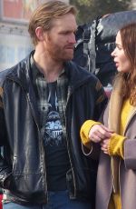 EMILY BLUNT Filming an Untitled Steven Spielberg Movie in Montville 02/25/2025