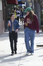 EMILY JAMES Grabbing a Quick Bite with a Friend at Aroma Cafe in Studio City 01/31/2025