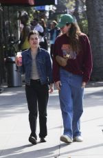 EMILY JAMES Grabbing a Quick Bite with a Friend at Aroma Cafe in Studio City 01/31/2025