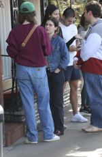 EMILY JAMES Grabbing a Quick Bite with a Friend at Aroma Cafe in Studio City 01/31/2025