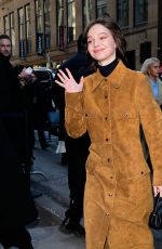 EMMA MYERS Arrives at Calvin Klein Fashion Show in New York City 02/07/2025