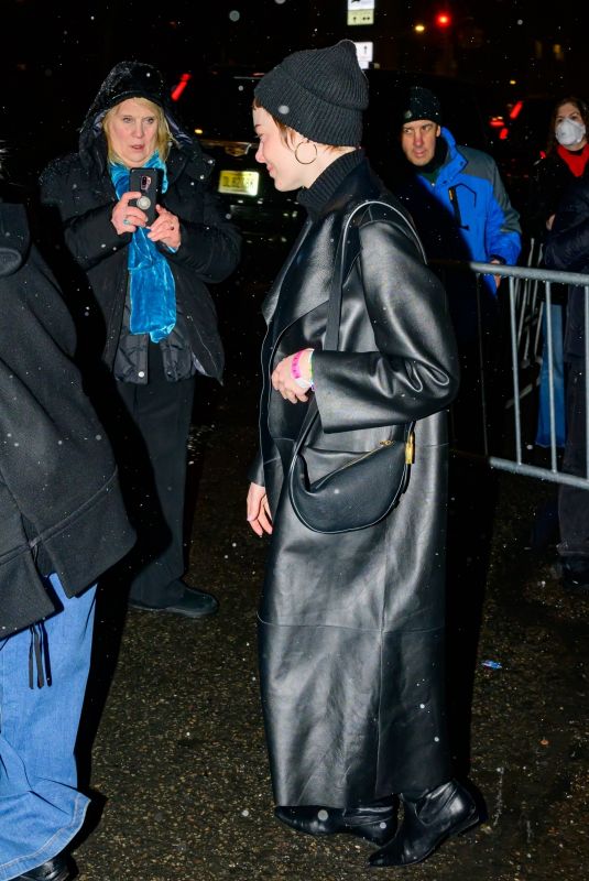 EMMA STONE Arrives at Paul McCartney’s Concert in New York 02/12/2025