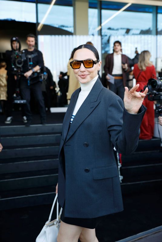 GAL GADOT Arrives at Prada Fashion Show at MFW in Milan 02/27/2025