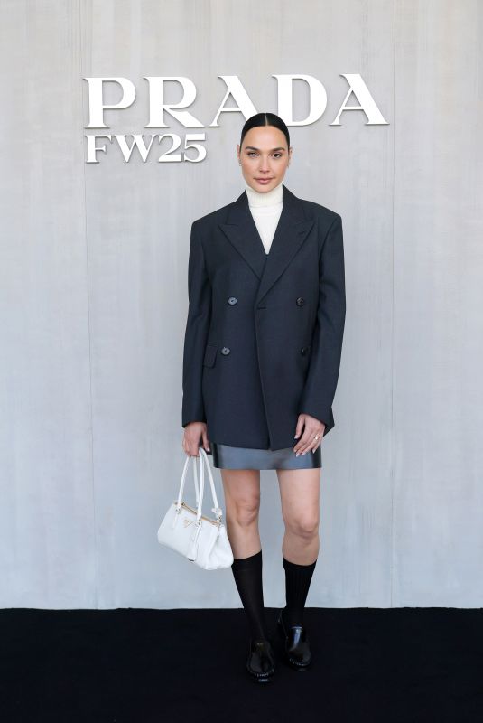 GAL GADOT at Prada Fashion Show at Milan Fashion Week 02/27/2025