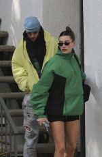 HAILEY and Justin BIEBER Leaves a Yoga Class in Los Angeles 02/10/2025