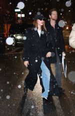 HAILEY BIEBER Braves Brooklyn Rain for Pizza Night at Lucali 02/02/2025