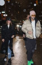 HAILEY BIEBER Braves Brooklyn Rain for Pizza Night at Lucali 02/02/2025