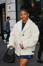 HALLE BAILEY Stops by Walgreens After Coach Fashion Show in New York City 02/10/2025