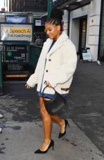 HALLE BAILEY Stops by Walgreens After Coach Fashion Show in New York City 02/10/2025