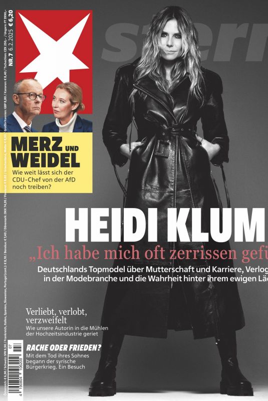 HEIDI KLUM in Der Stern Magazine, February 2025