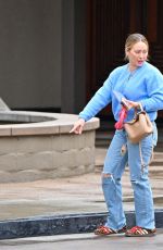 HILARY DUFF Arrives at The Front Yard Restaurant in Studio City 02/12/2025