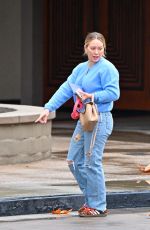HILARY DUFF Arrives at The Front Yard Restaurant in Studio City 02/12/2025