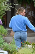 HILARY DUFF Arrives at The Front Yard Restaurant in Studio City 02/12/2025