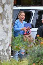 HILARY DUFF Arrives at The Front Yard Restaurant in Studio City 02/12/2025