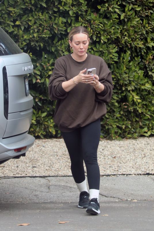 HILARY DUFF Out and About in Los Angeles 01/30/2025