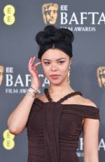 INDIA AMARTEIFIO at EE BAFTA Film Awards 2025 in London 02/16/2025