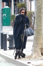 IRINA SHAYK Out with Her Dog in New York 02/20/2025