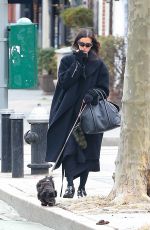 IRINA SHAYK Out with Her Dog in New York 02/20/2025