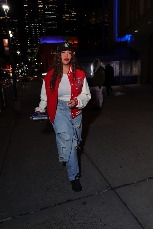 JORDYN WOODS Arrives at Knicks Game in New York City 02/01/2025