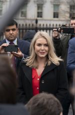 KAROLINE LEAVITT Returns to West Wing After Briefing Media Outside White House in Washington, D.C. 02/13/2025