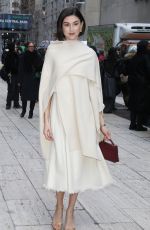 KATE BARTLETT Arrives at Carolina Herrera Fashion Show in New York 02/10/2025