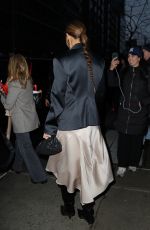 KATIE HOLMES Leaves Christian Siriano Fall/Winter 2025 Fashion Show in New York 02/06/2025