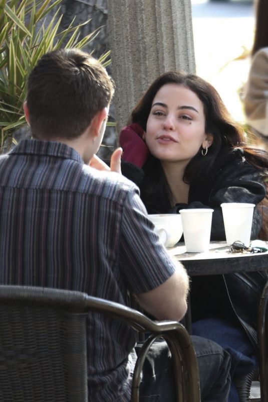 KATIE SARIFE Enjoying Lively Conversation at Aroma Cafe in Studio City 01/31/2025