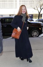 LAUREN AMBROSE Arrives at Promo Stop for Yellowjackets in New York City 02/05/2025
