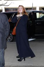 LAUREN AMBROSE Arrives at Promo Stop for Yellowjackets in New York City 02/05/2025