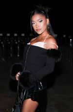 LEILANI GREEN Arrives at Sergio Hudson Fall Winter 2025 Show at New York Fashion Week 02/07/2025