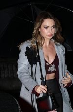 LILY JAMES Arrives at Erdem Fashion Show in London 02/23/2025