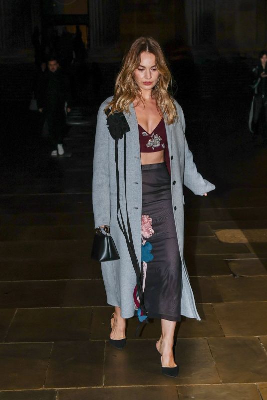 LILY JAMES Arrives at Erdem Fashion Show in London 02/23/2025