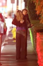 LILY-ROSE DEPP Hugs Troye Sivan After Having Dinner in Los Angeles 02/14/2025