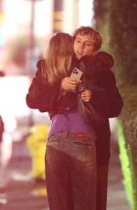 LILY-ROSE DEPP Hugs Troye Sivan After Having Dinner in Los Angeles 02/14/2025