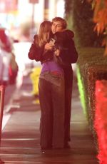 LILY-ROSE DEPP Hugs Troye Sivan After Having Dinner in Los Angeles 02/14/2025