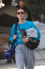 LUCY HALE Leaves a Yoga Studio in Los Angeles 02/08/2025