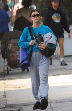 LUCY HALE Leaves a Yoga Studio in Los Angeles 02/08/2025