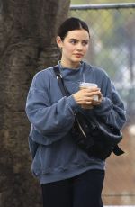 LUCY HALE on a Morning Coffee Run in Los Angeles 02/05/2025