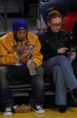 MADELAINE PETSCH at LA Lakers v Charlotte Hornets Game at Crypto.com Arena in Los Angeles 02/19/2025