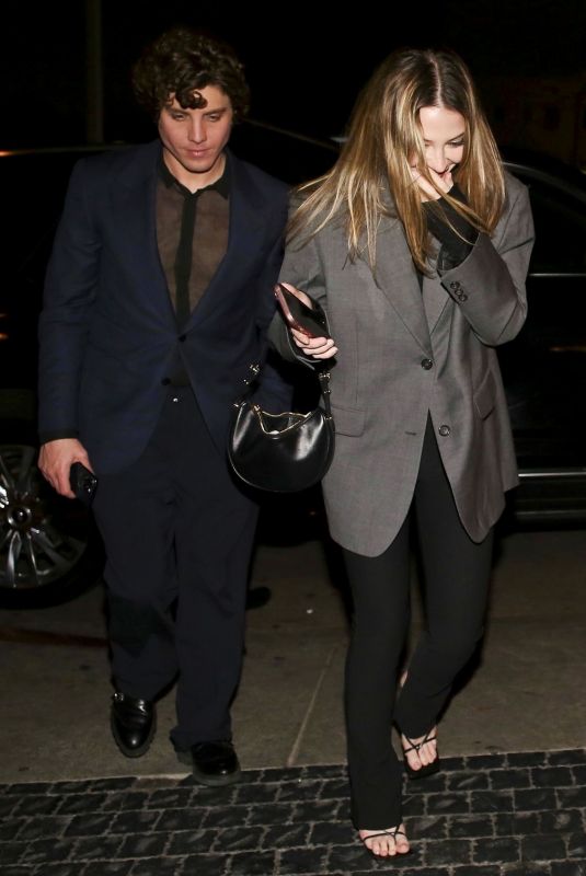 MADELYN CLINE and Lukas Gage Arrives at The White Lotus Season 3 After-party at Chateau Marmont in West Hollywood 02/10/2025