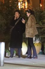 MAGGIE GYLLENHAAL Smoking a Cigarette After Having Dinner with Friends at Madeo Restaurant in West Hollywood 02/01/2025