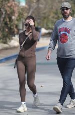 MILA KUNIS Out Hiking with a Friend in Los Angeles 02/03/2025
